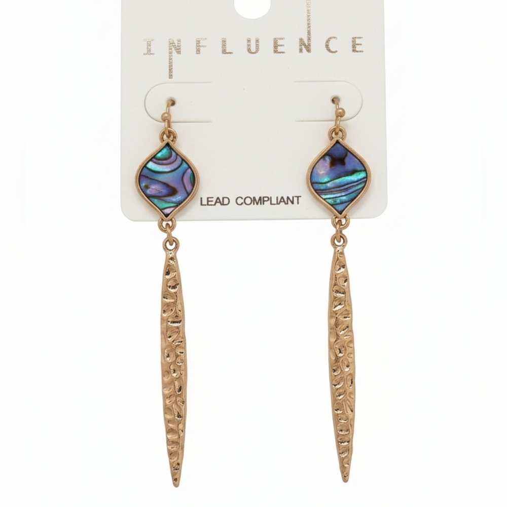 Influence Gold and Blue Dangle Earrings